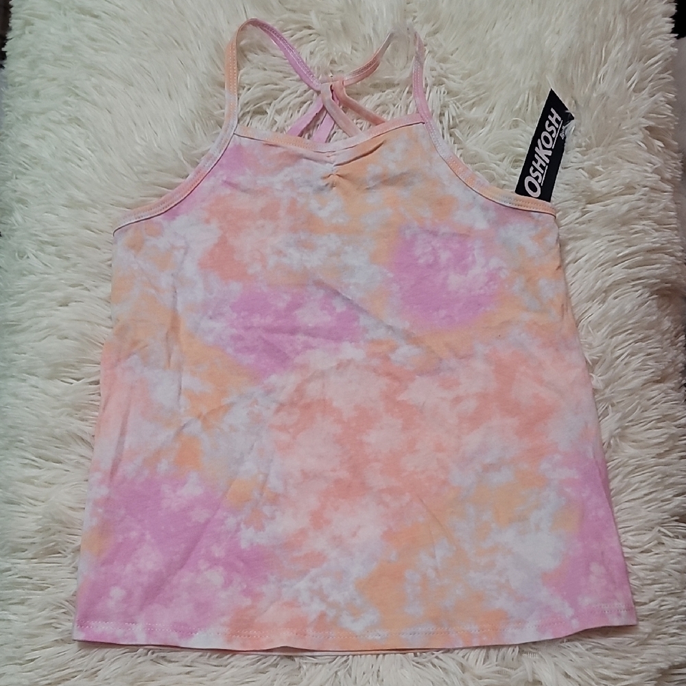 OshKosh, Pink and Orange,Sleeveless Croptop,Tank Top, Size 8 Girls